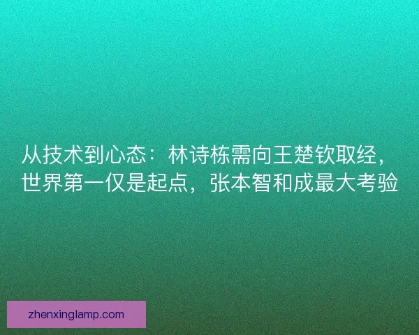 从技术到心态：林诗栋需向王楚钦取经，世界第一仅是起点，张本智和成最大考验