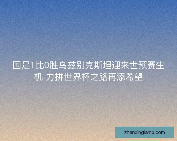 国足1比0胜乌兹别克斯坦迎来世预赛生机 力拼世界杯之路再添希望 国足1比0胜乌兹别克斯坦迎来世预赛生机 力拼世界杯之路再添希望